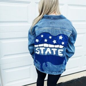 Custom Penn State Nittany Lions Denim Jean Jacket